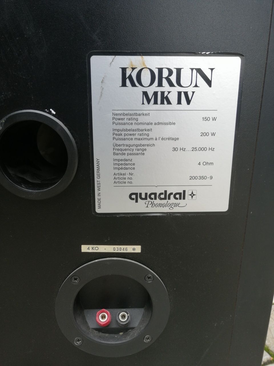 Boxe Quadral Korun, 200w,