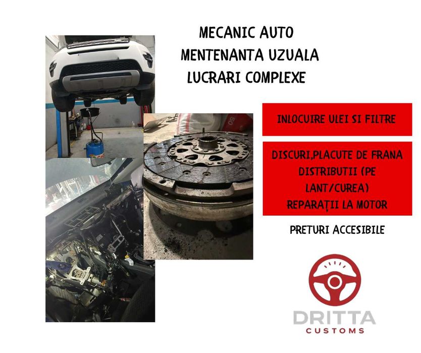 Mecanic auto disponibil după program – mentenanță și lucrări complexe