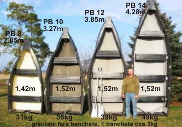 Barca pliabila Porta Bote 12 - 3.85m x 1.52m - 39 Kg- absolut noua