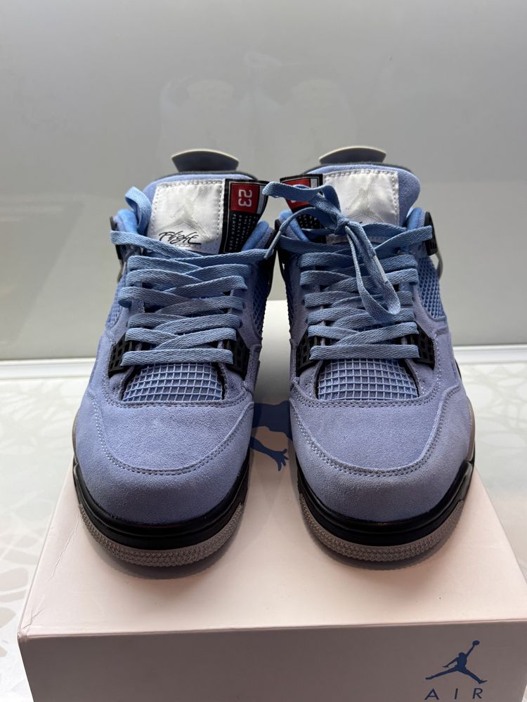 Jordan 4 UNC University Blue 43 Номер Кецове + Кутия