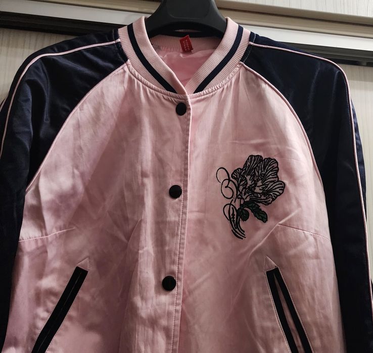 Сатенено Късо Яке с Бродерия