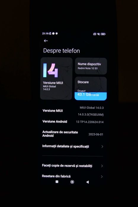 Telefon Xiaomi Redmi Note 10 5G 4GB/128GB – Delivery, -20°, Cip 1%