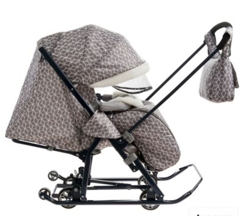 Санки-коляска Ника детям НД 7-1б (рэд, расср)