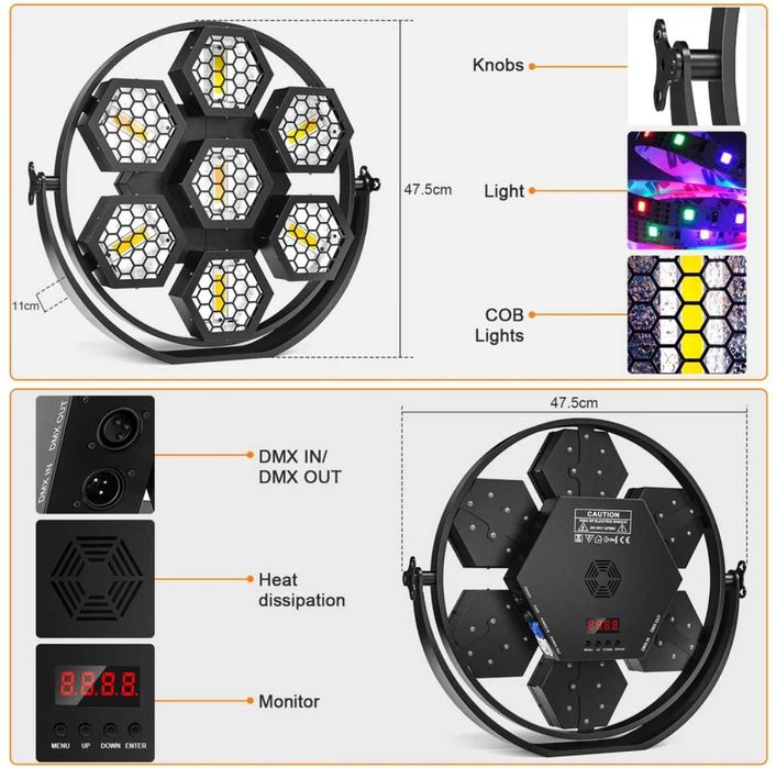 PROMOTIE!!! FOS Vintage 7 Retro 7x50 Led ca Beam 7R 230 Wash