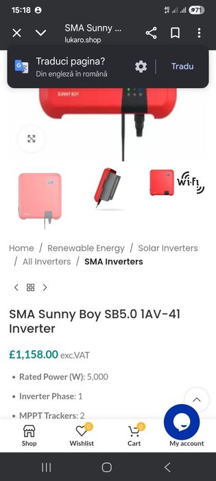 Invertor panouri solare SMA Sunny Boy SB5.0 1AV-41