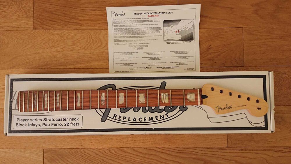 Гриф Fender Player Series Stratocaster с блокови инкрустации