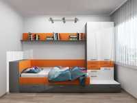 Детска стая оранжево , сиво, бяло - употребявана 2 години