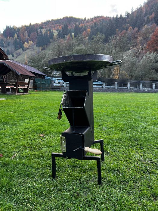 Sobă rachetă 150x 150x 4mm și 120x 120x 4mm, perfectă pentru camping