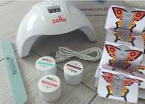 Set Unghii Lampa Alba 3 Geluri Colorate Unghii 15 Sabloane Pila Unghii
