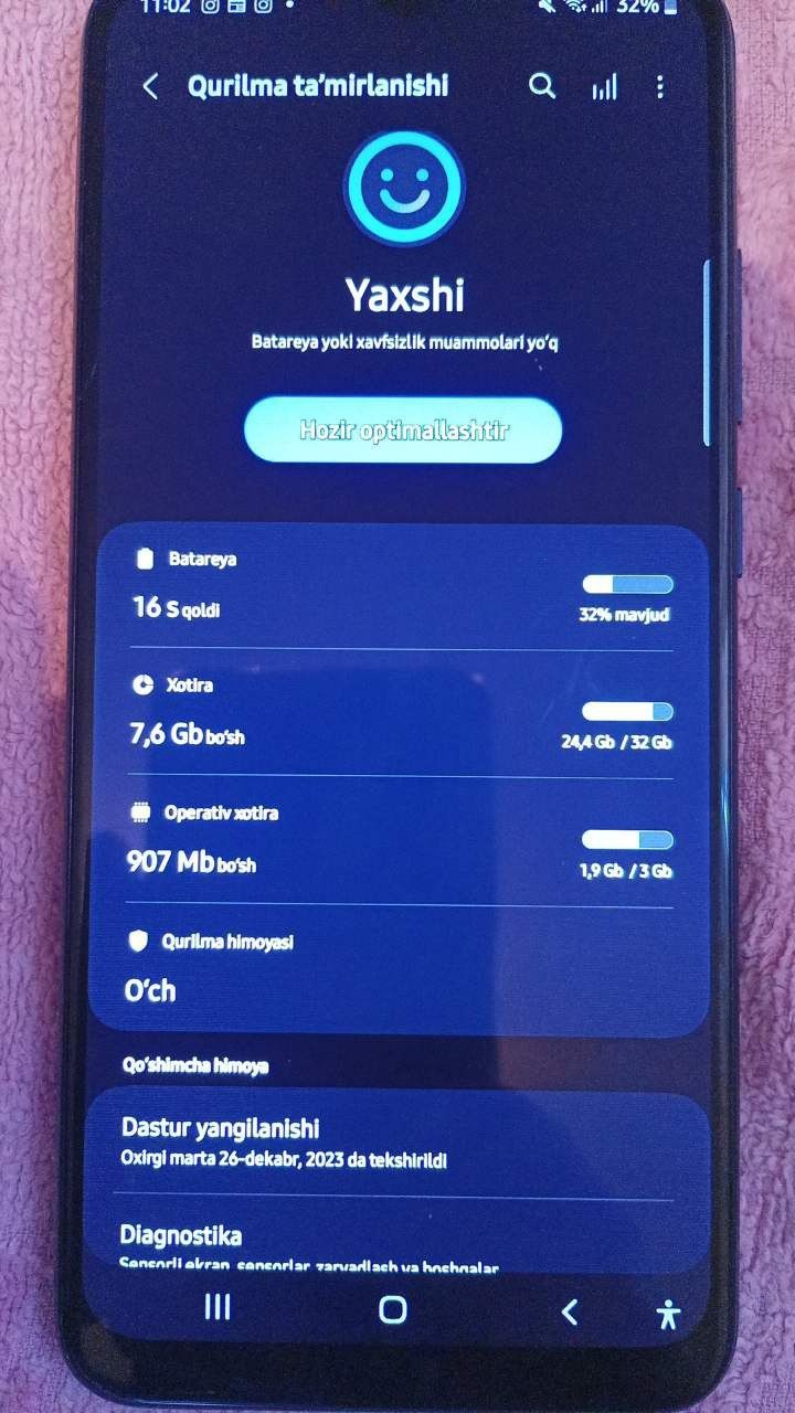 Samsung A02 Holati yahshi karopka dokument bor