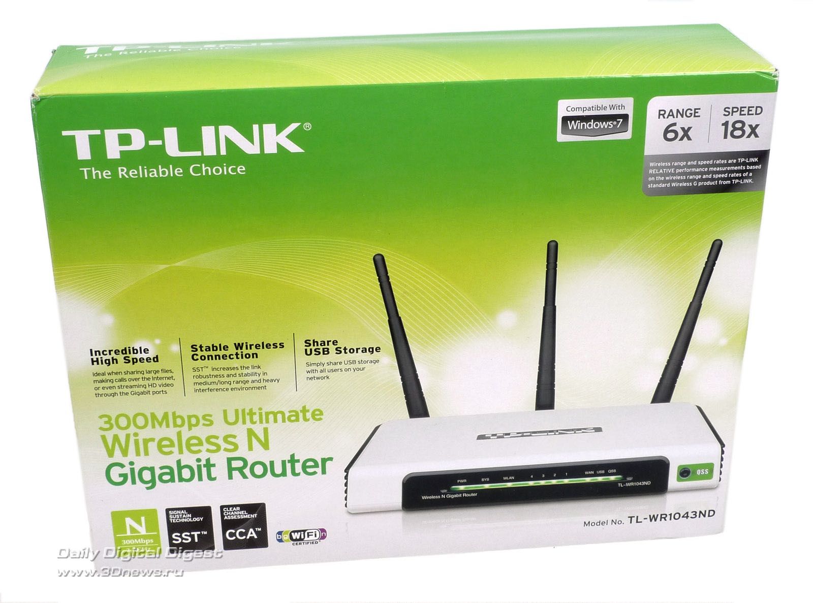 Мощный гигабитный роутер TP-Link TL-WR1043ND