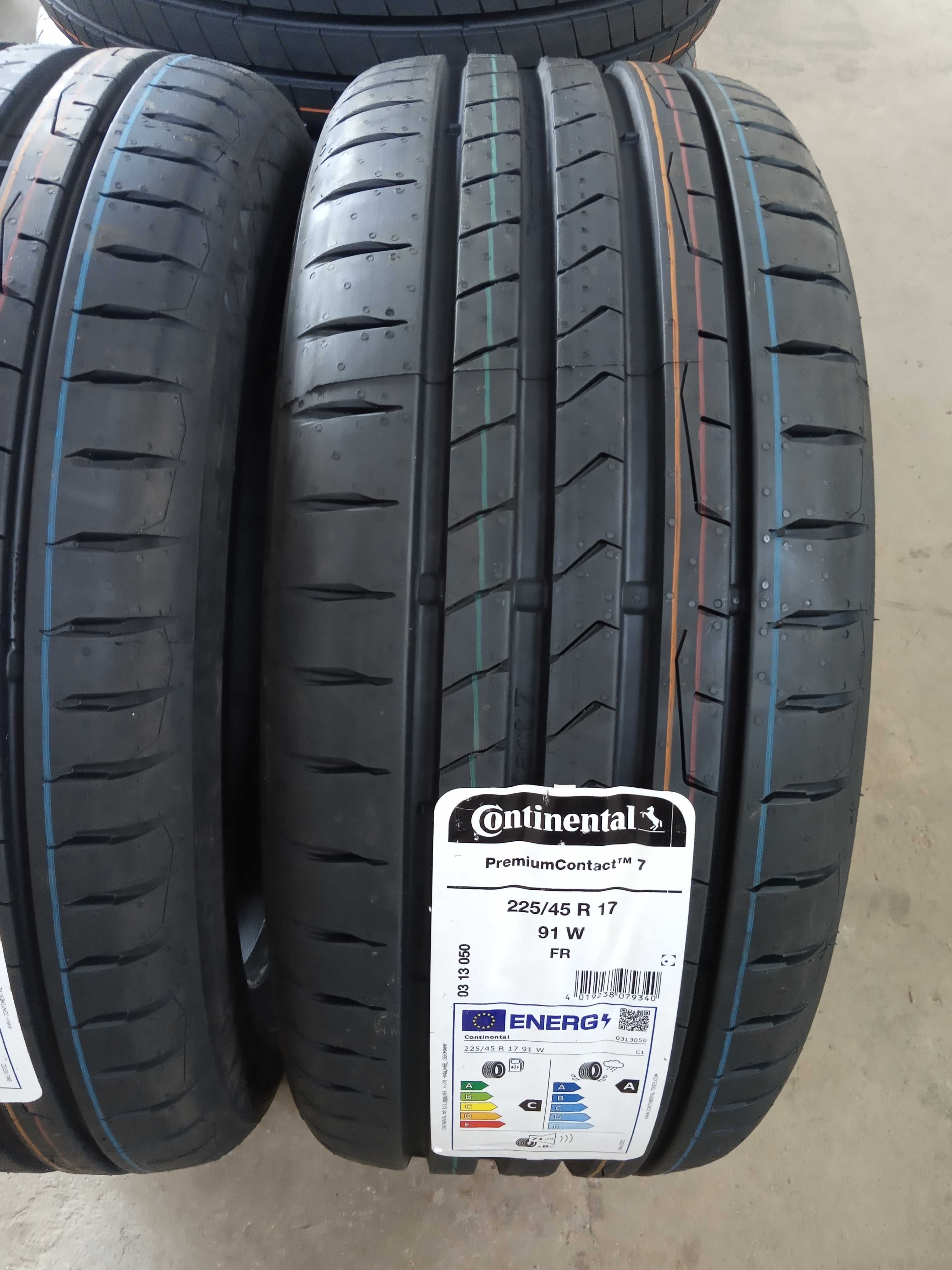 2 Нови летни гуми 225/45R17 Continental PremiumCont7 FR EV 91W DOT2025