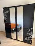 Dulap sifonier nou negru cu oglinzi 212x180x60