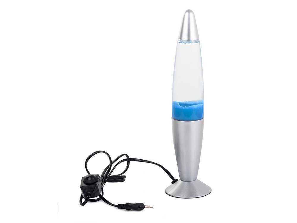 Lampa decorativa cu lava, albastru, 34 cm