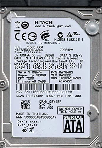 HDD Laptop Hitachi Travelstar 7K500, 320GB, 7200rpm, 16MB, SATA 3