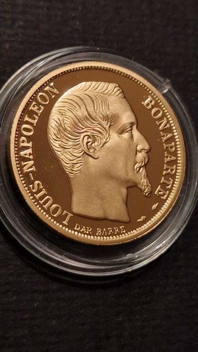 Златна Монета 50 Френски Франка Луи- Наполеон Бонапарт III 1991