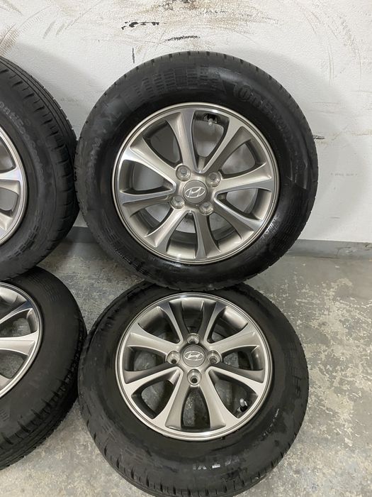 Jante 14 originale Hyundai I10,Kia anvelope +senzori 4x100