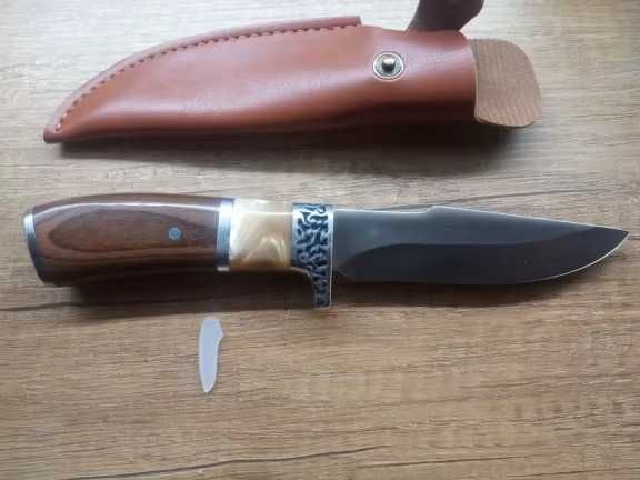 Cutit Sârbesc, cu garda prindere, Oțel inoxidabil, teaca piele