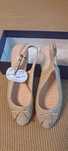 Pantofi sandale noi 39 piele naturala bej