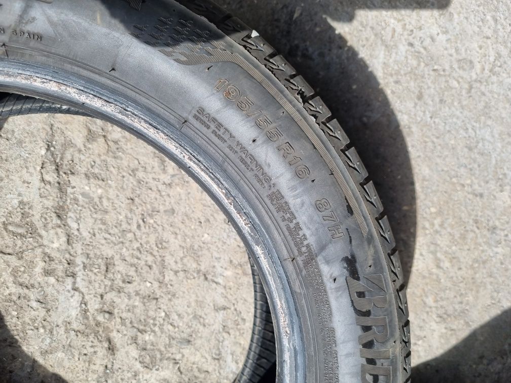 4 anvelope vara Bridgestone 195 55 16 rulate uniform