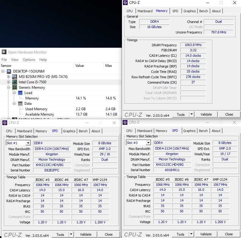 PC Gaming i5 7500 3.4Ghz, GTX 1060 3GB, 16GB RAM, SSD 240GB, HDD 2TB