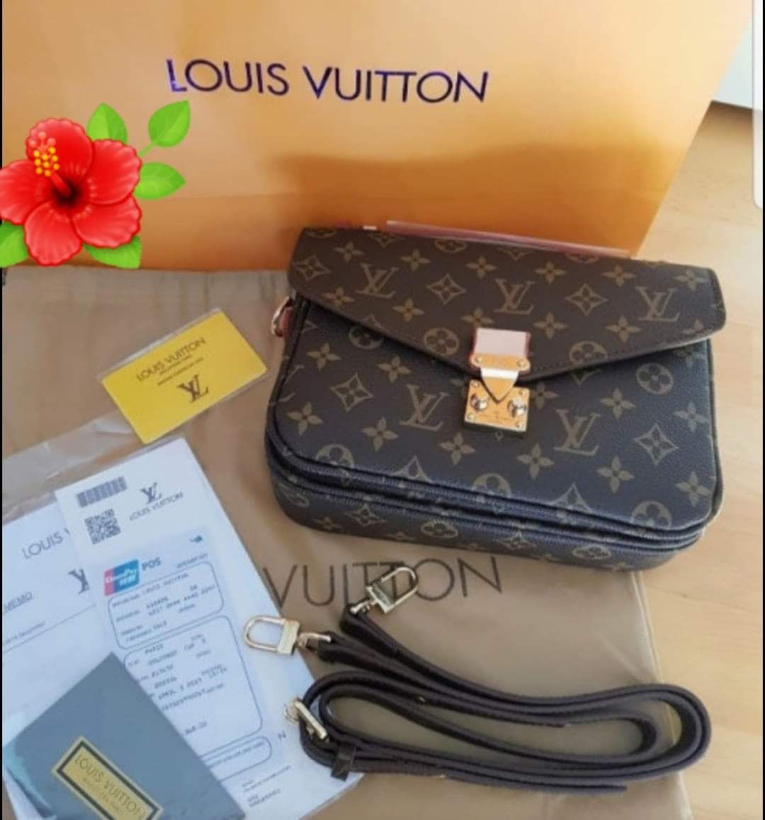 Geanta  piele naturală LOUIS Vuitton Pochette Metis  cutie,factura