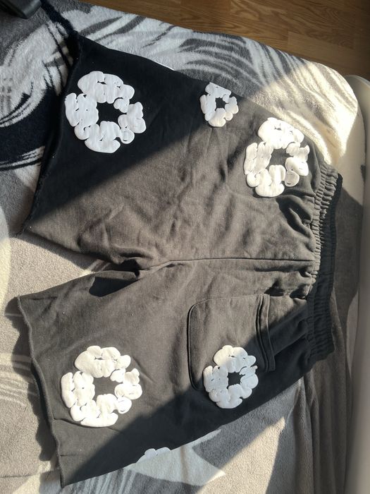 pantaloni scurti denim tears