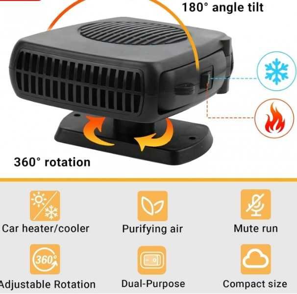 Автомобилна вентилаторна печка 12V 150W.