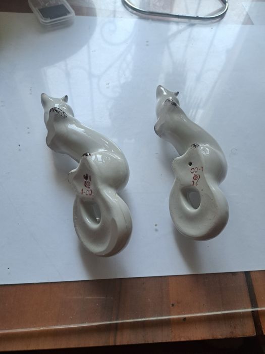 Фарфоровые статуэтки "Девушка в кокошнике" -Дулево, "Куница"