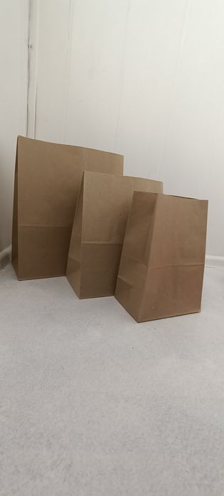 крафт пакеты без ручки серые  80тнг