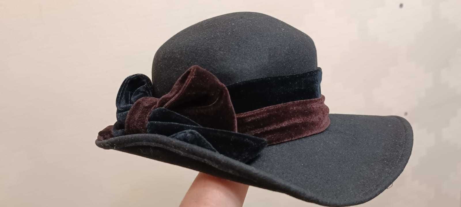 Шляпа черная фетровая элегантная, пуховик, мужские шапки
