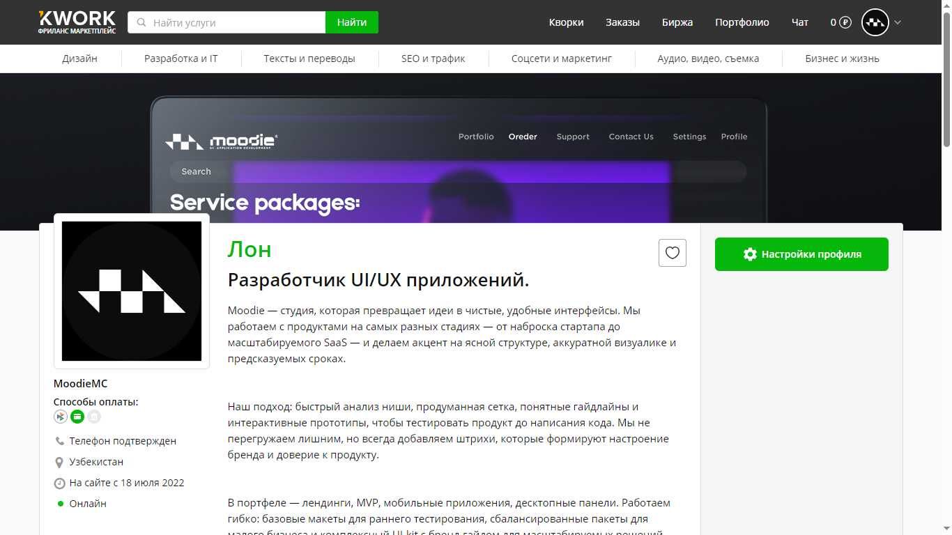Разработка UI/UX дизайна для web-сайтов и приложений (BUDGET)