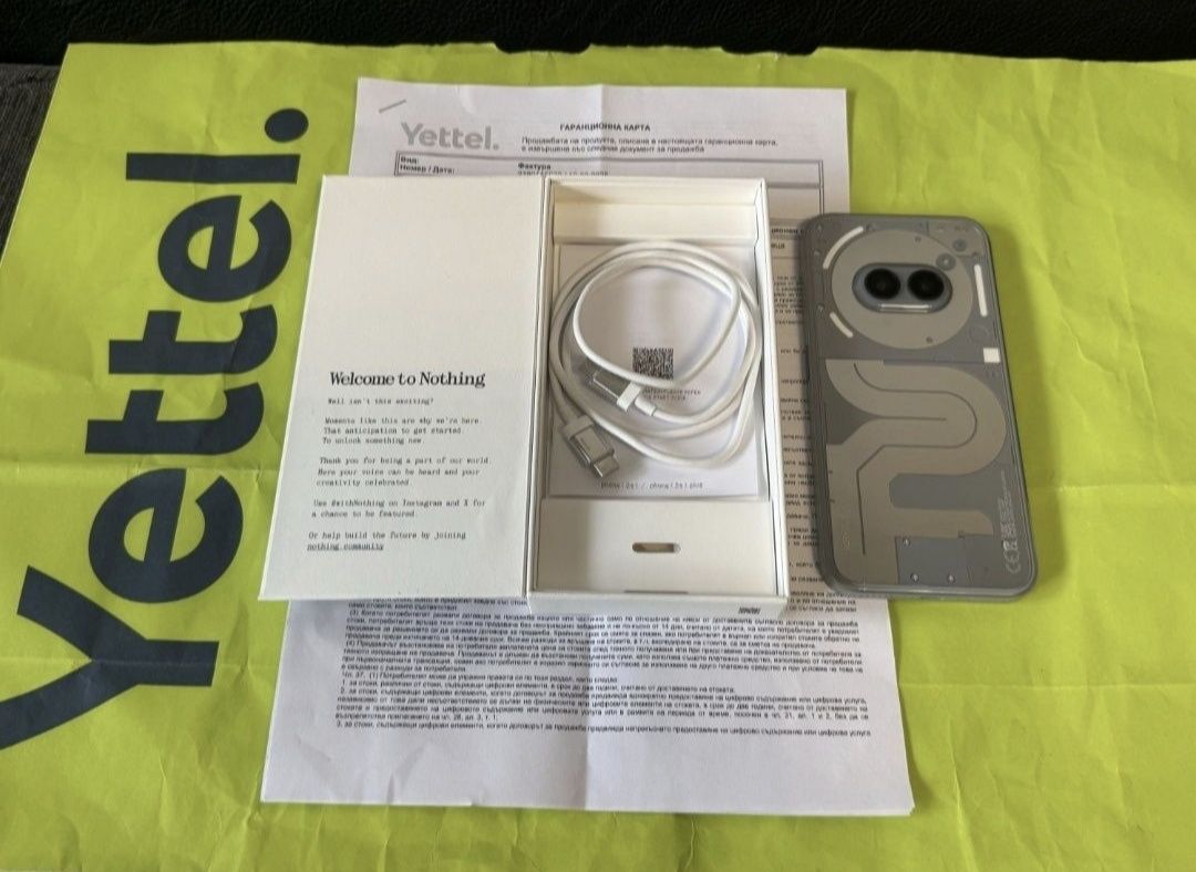 КАТО НОВ 256GB Nothing Phone 2A Plus 5G Гаранция Yettel 2028 Grey