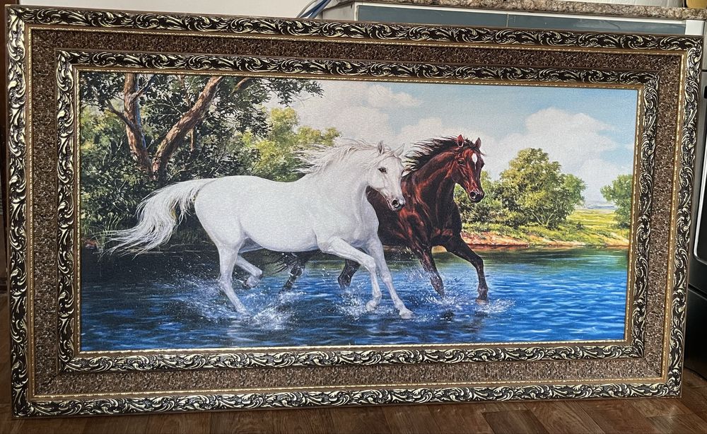 Продаю красивую картину с изображением лошади