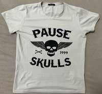 Мъжка бяла тениска - Pause