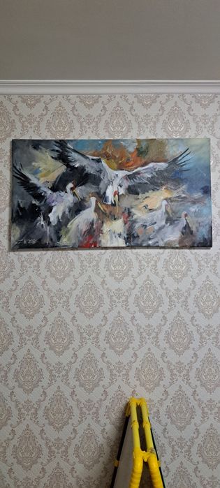 Картина маслом "стая"