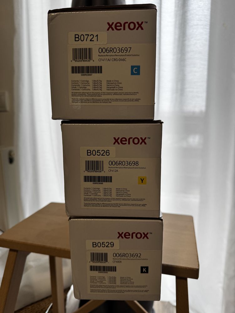 Cartus Toner Xerox pt Hp LaserJet (3 bucati negru, albastru, galben)