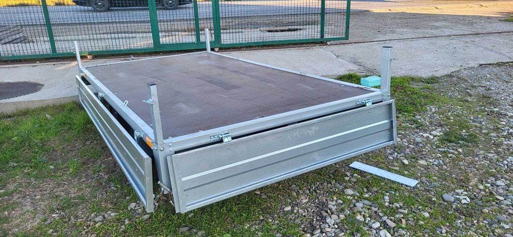 Remorca 750 KG 2 AXE - CARGO - 3100 X 1600 X 300 mm PLATA IN RATE !!!
