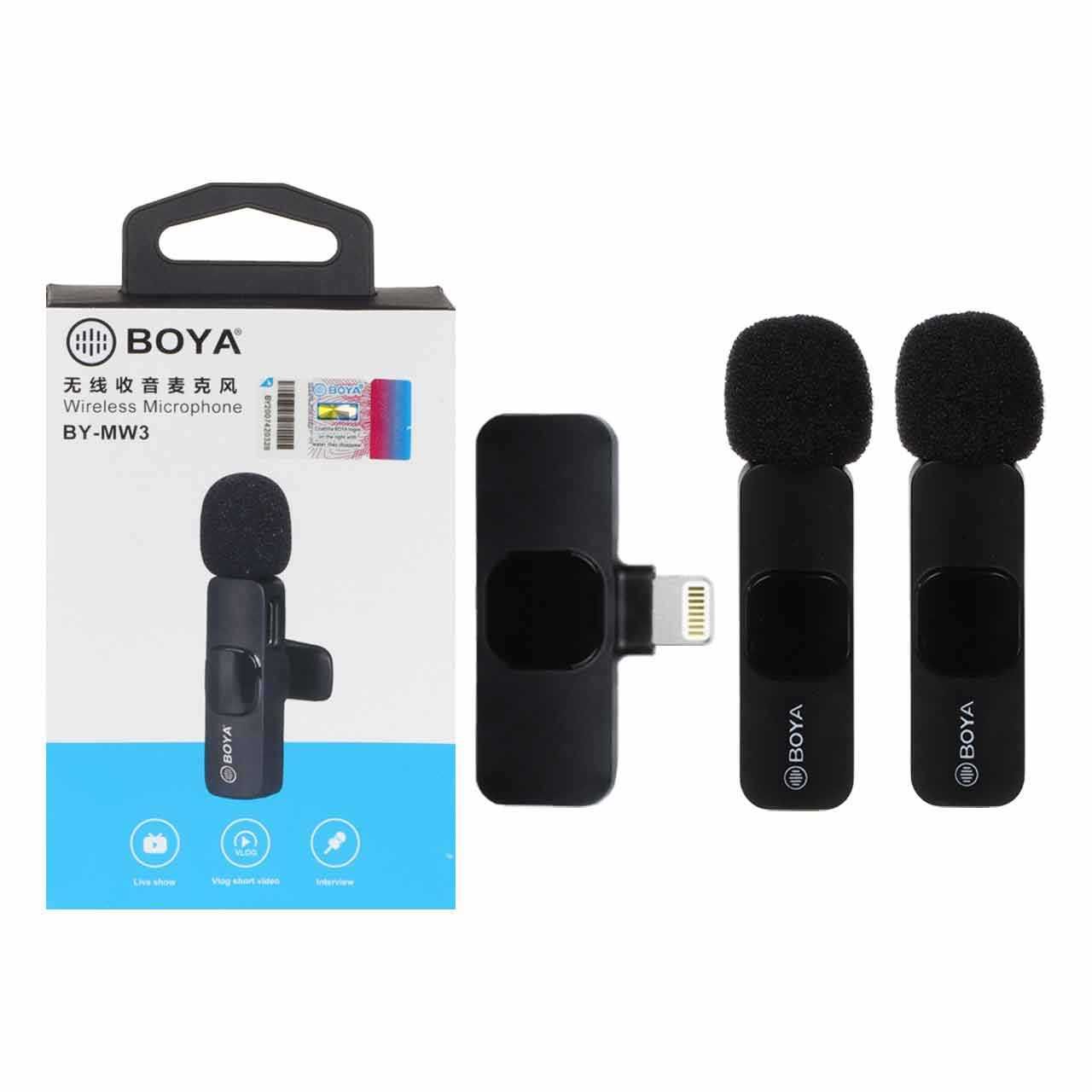 Микрофон петличка Wireless 2 Mic Lighthing Boya BY-MW3