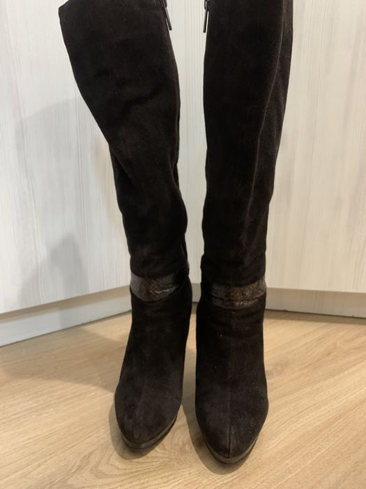 Сапоги замшевые зимние