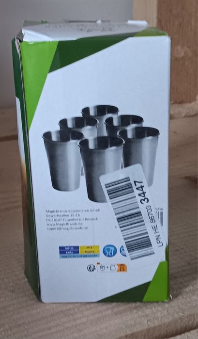 Set de 6 pahare  inox 30ml