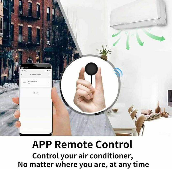 Telecomanda smart IR WiFi Tuya TV AC aplicatie aer conditionat telefon