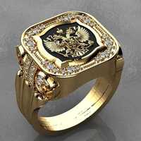 Златен Руски пръстен от медицинско злато (медицинска стомана) Нов!