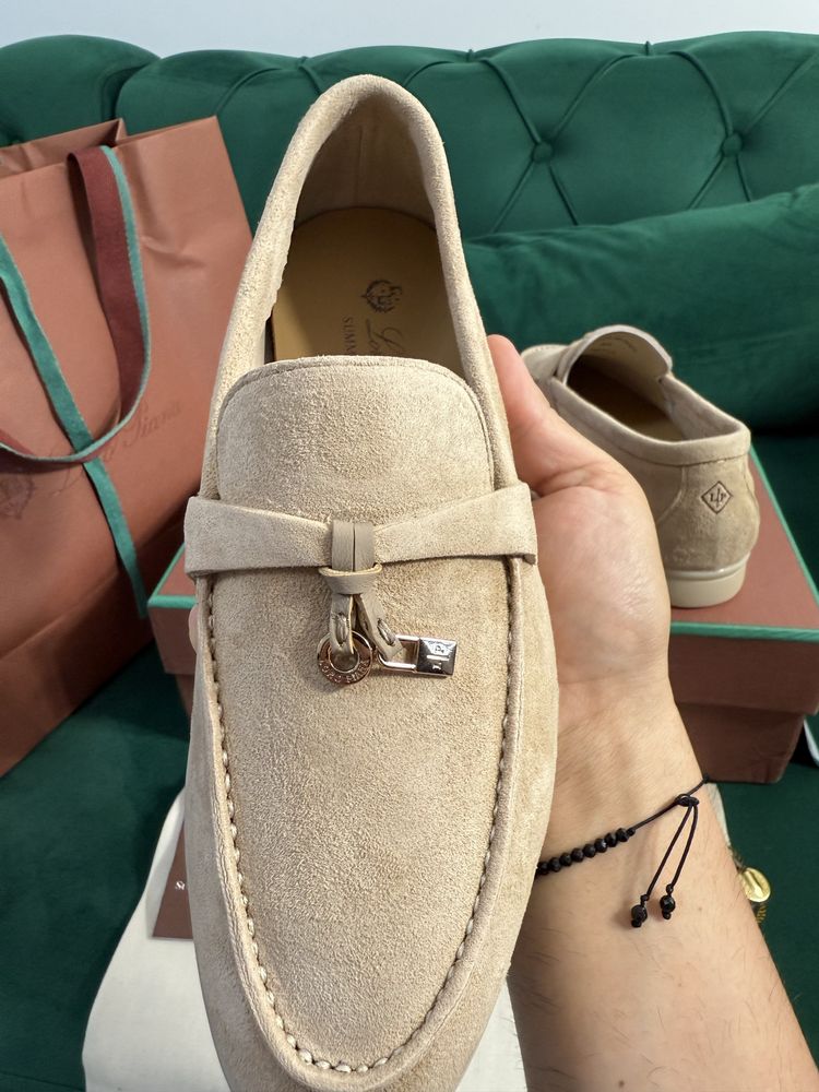 Mocasini Loro Piana piele naturala 100% Full Box colectie noua