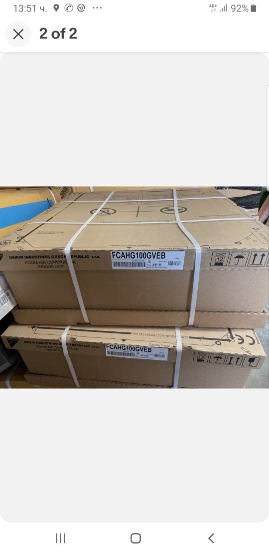 Daikin нови касети 3, 8, 10, 14 kw FCAHG100GVEB