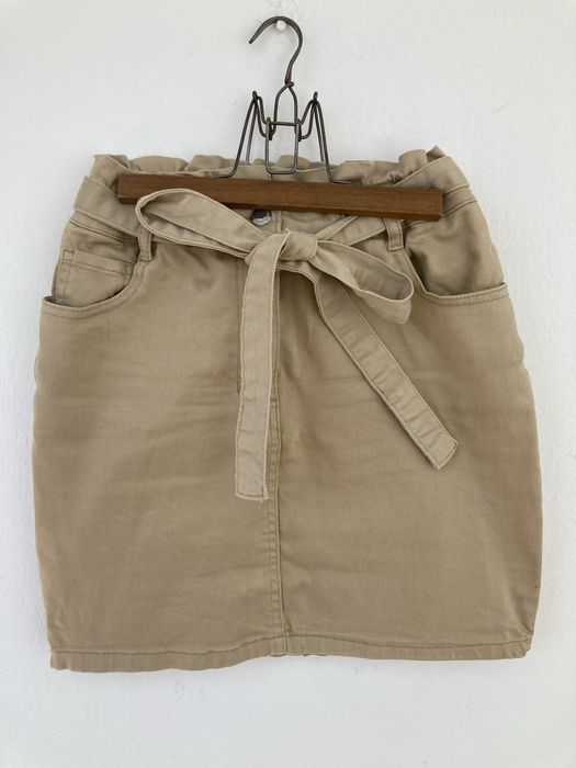 Fusta denim stretch bej S/M, EU38