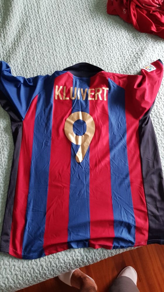 Tricou original Nike FC Barcelona (FCB)XXL Kluivert 2001-2002 raritate