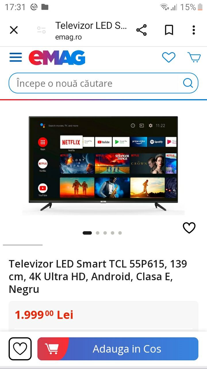 Vand televizor smart tv Tcl