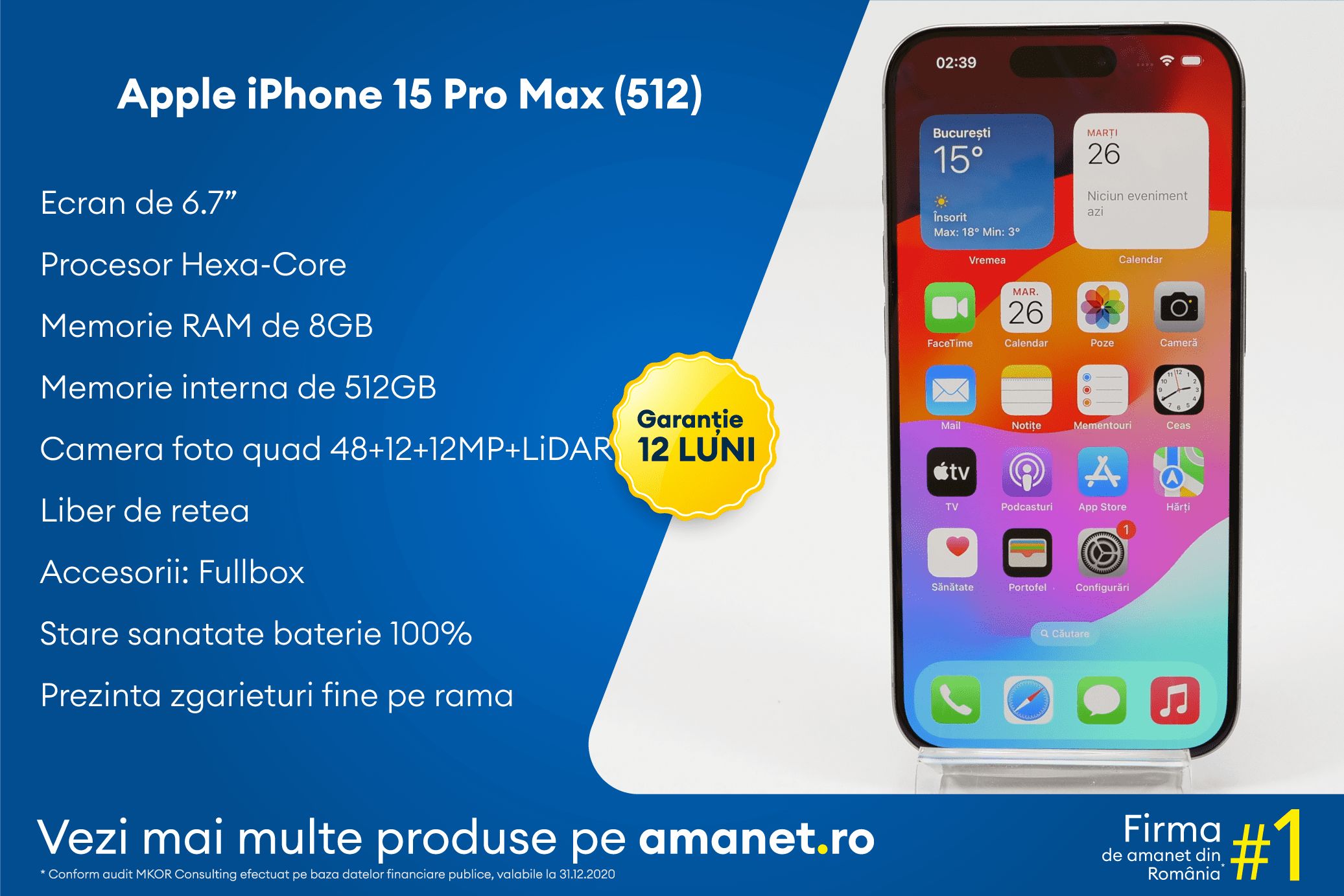 Apple iPhone 15 Pro Max (512) - BSG Amanet & Exchange