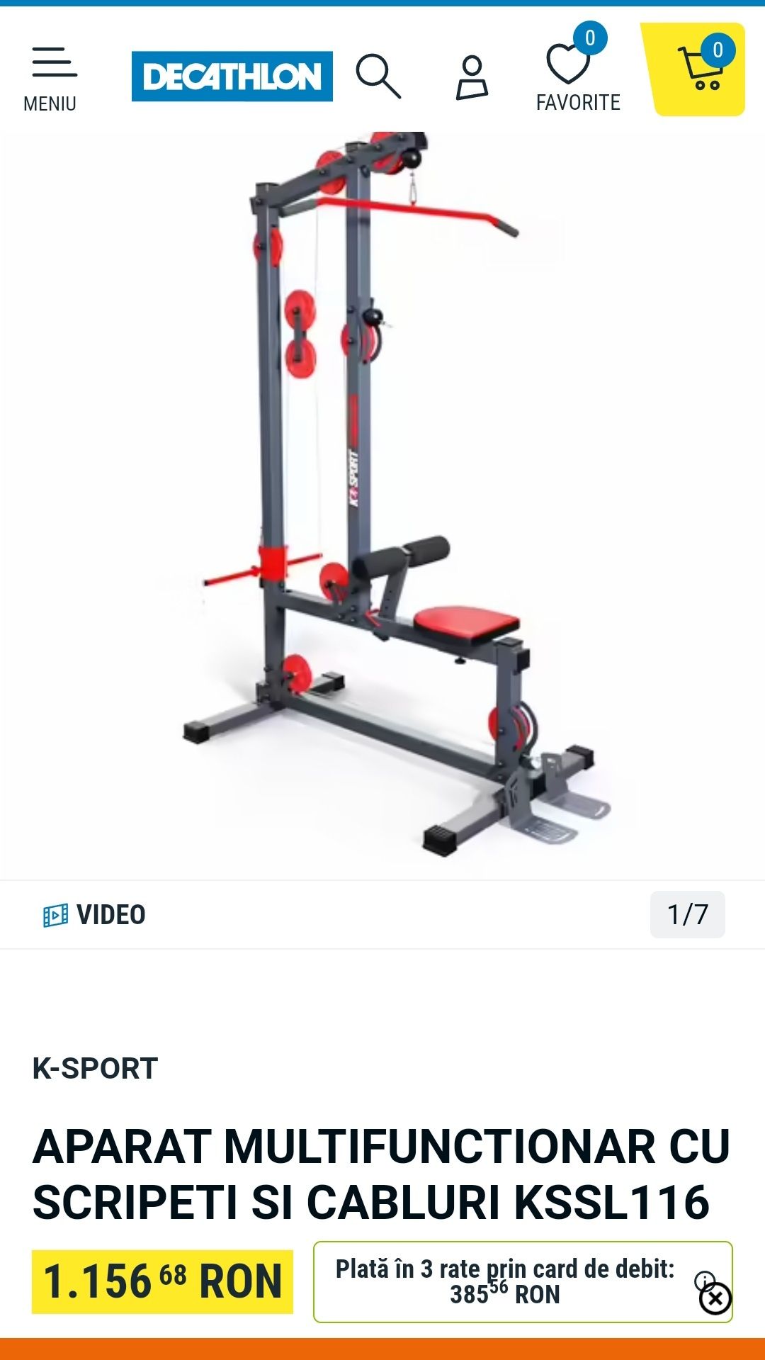 Aparat multifuncțional fitness, pentru spate